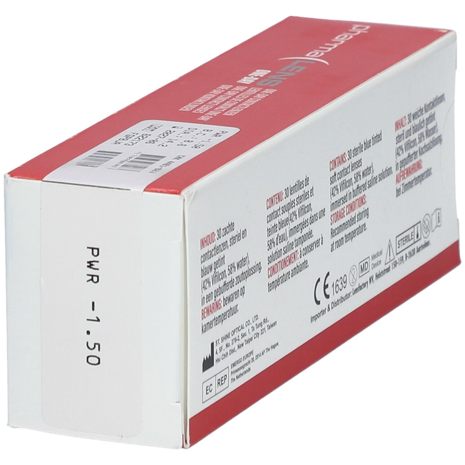 Pharmalens One-Day Lentilles -1,50 30 lentilles