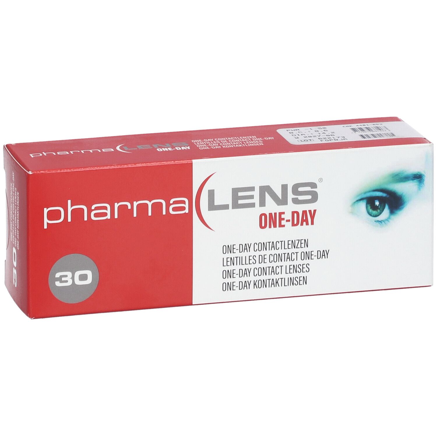 Pharmalens One-Day Lentilles -1,50 30 lentilles