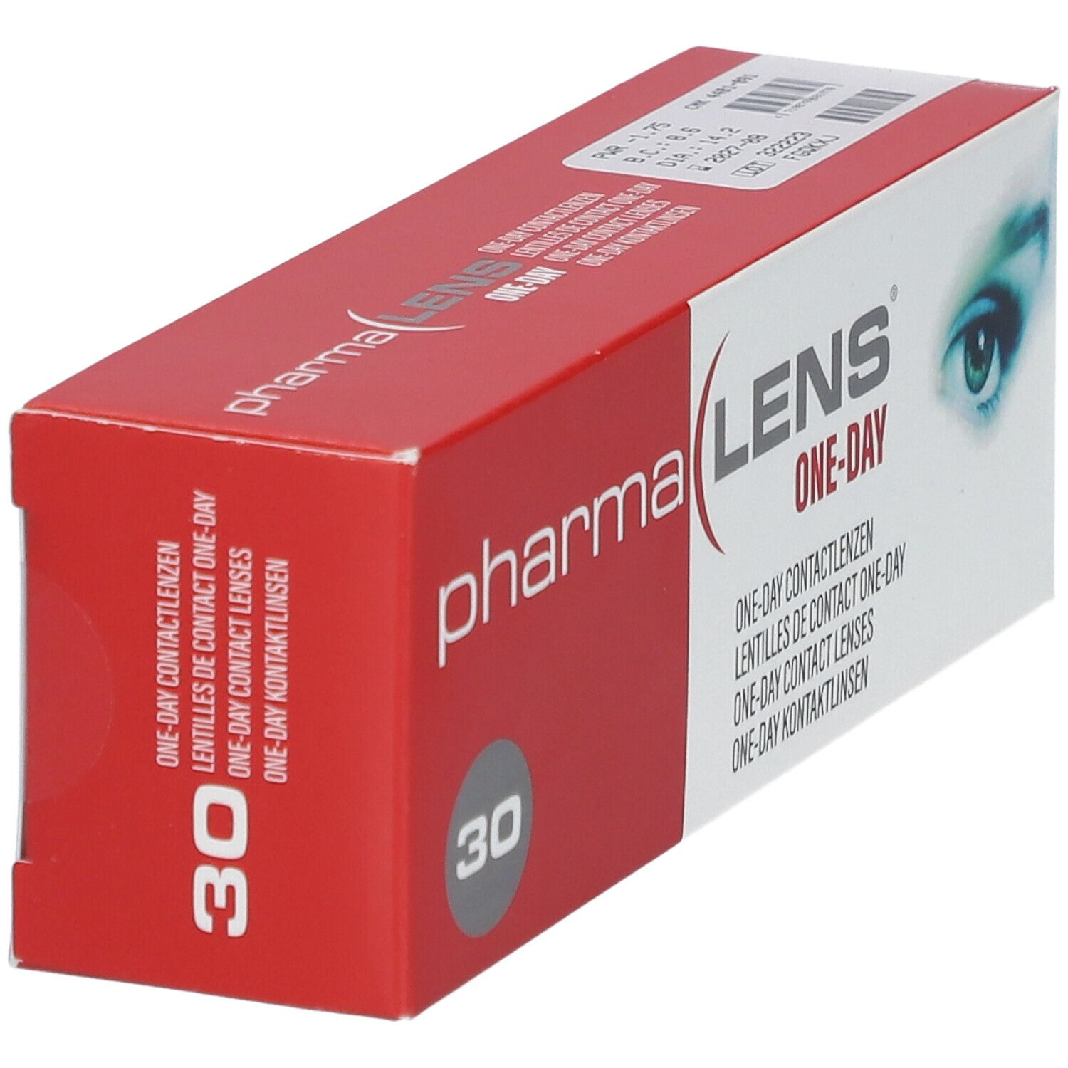 Pharmalens One-Day Lentilles -1,75 30 lentilles