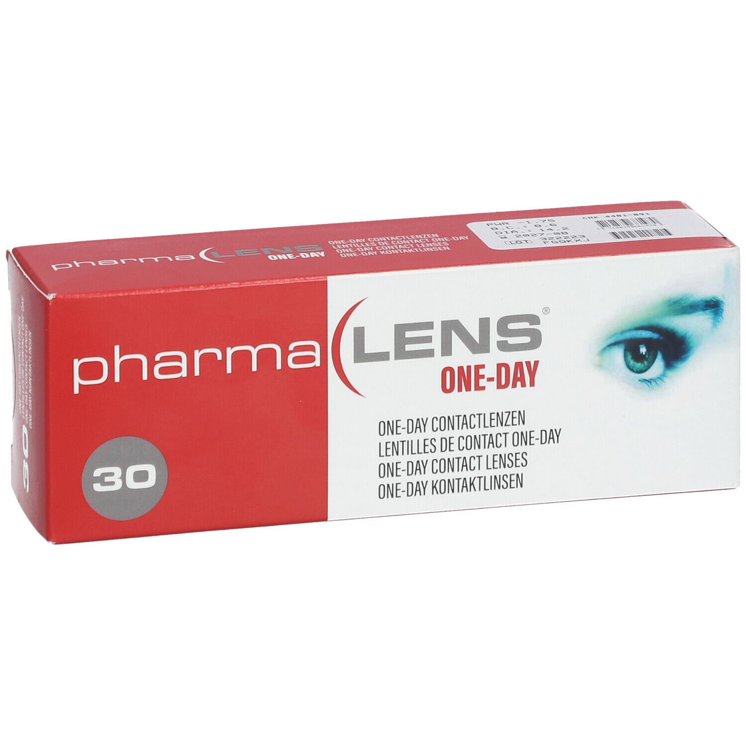 Pharmalens One-Day Lentilles -1,75 30 lentilles