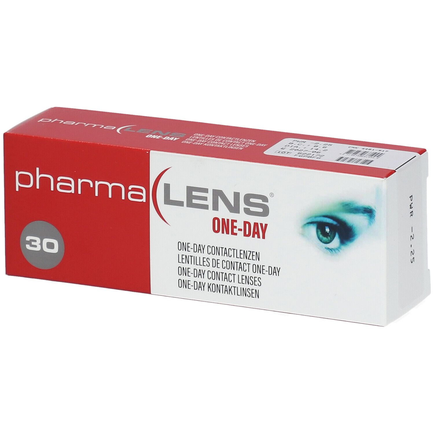 Pharmalens One-Day Lentilles -2,25 30 lentilles