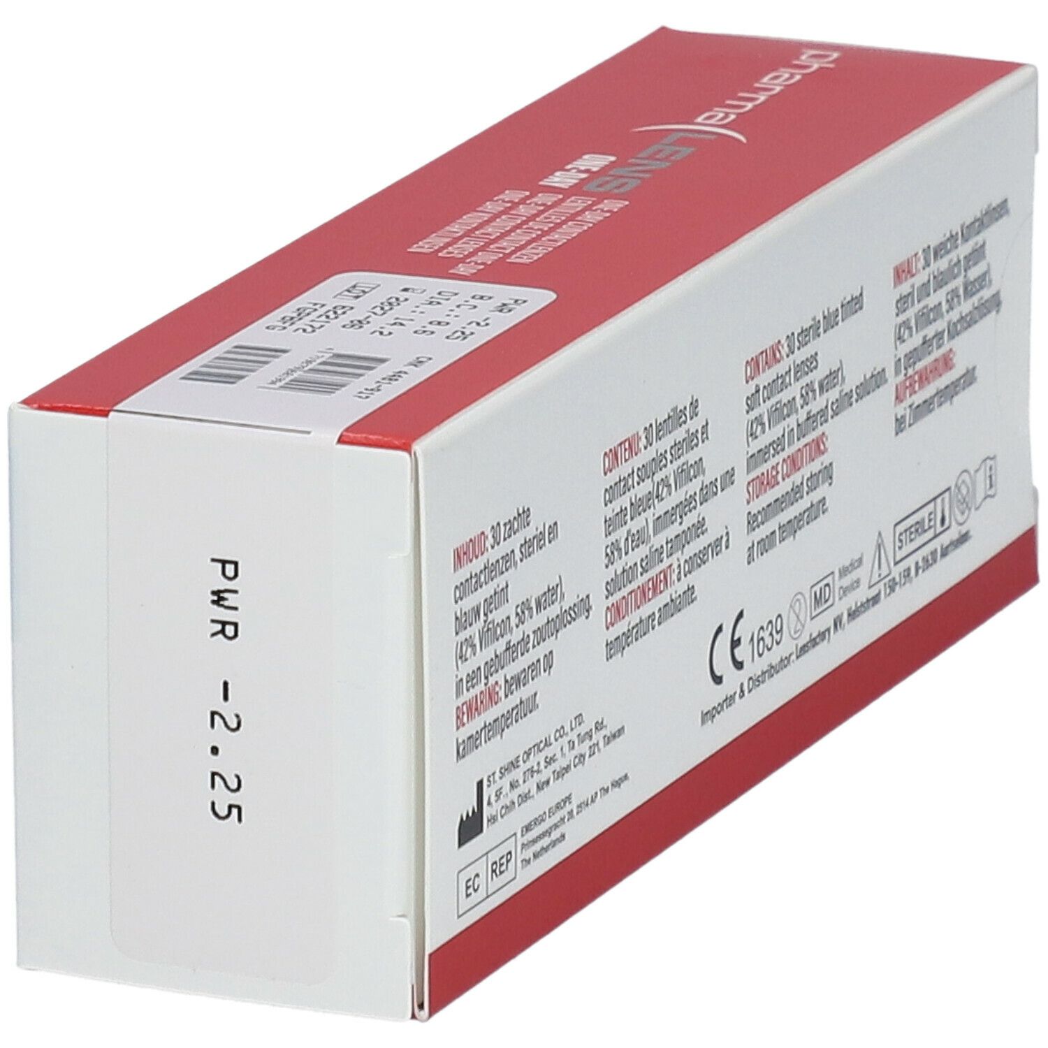 Pharmalens One-Day Lentilles -2,25 30 lentilles
