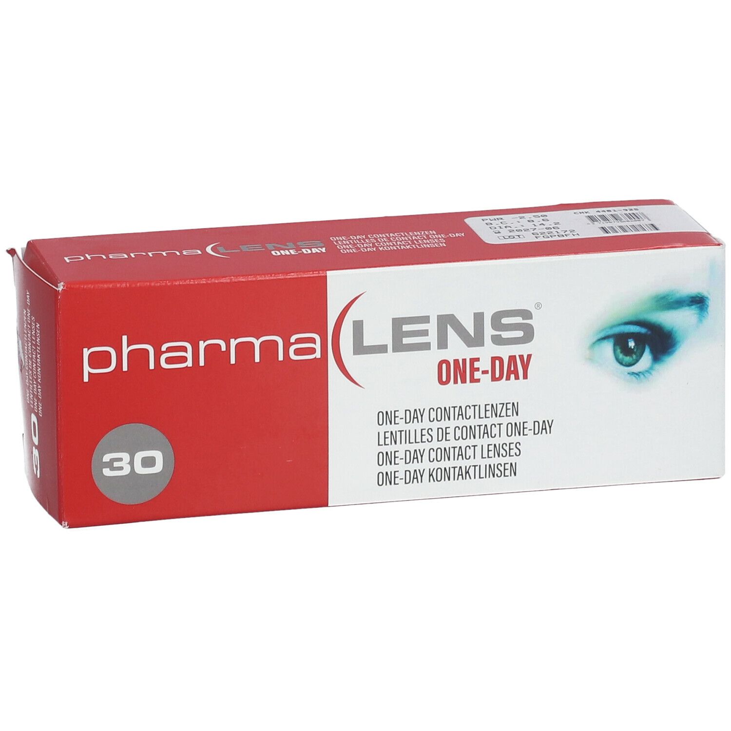Pharmalens One-Day lentilles -2,50 30 lentilles