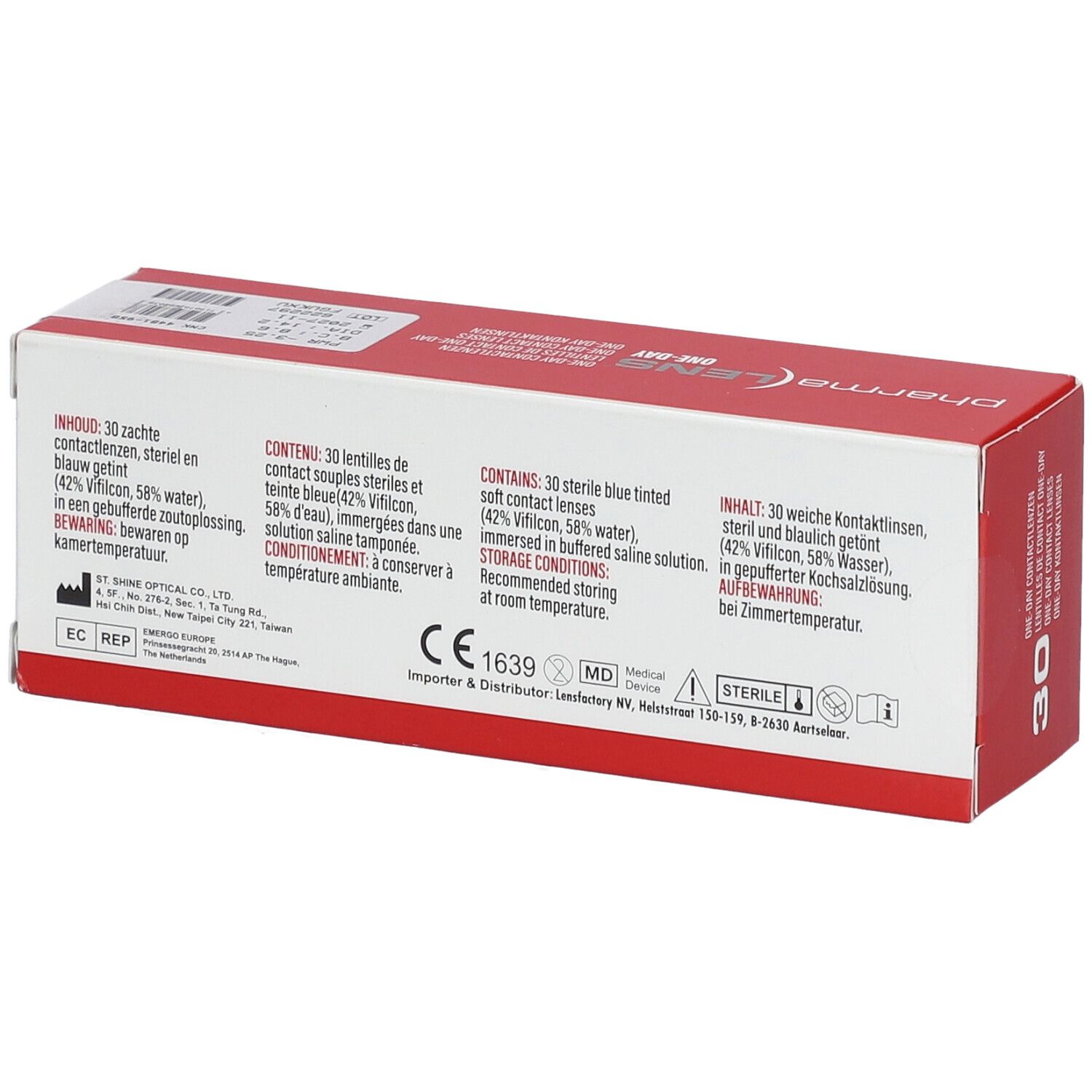 Pharmalens One-Day Lentilles -3,25 30 lentilles