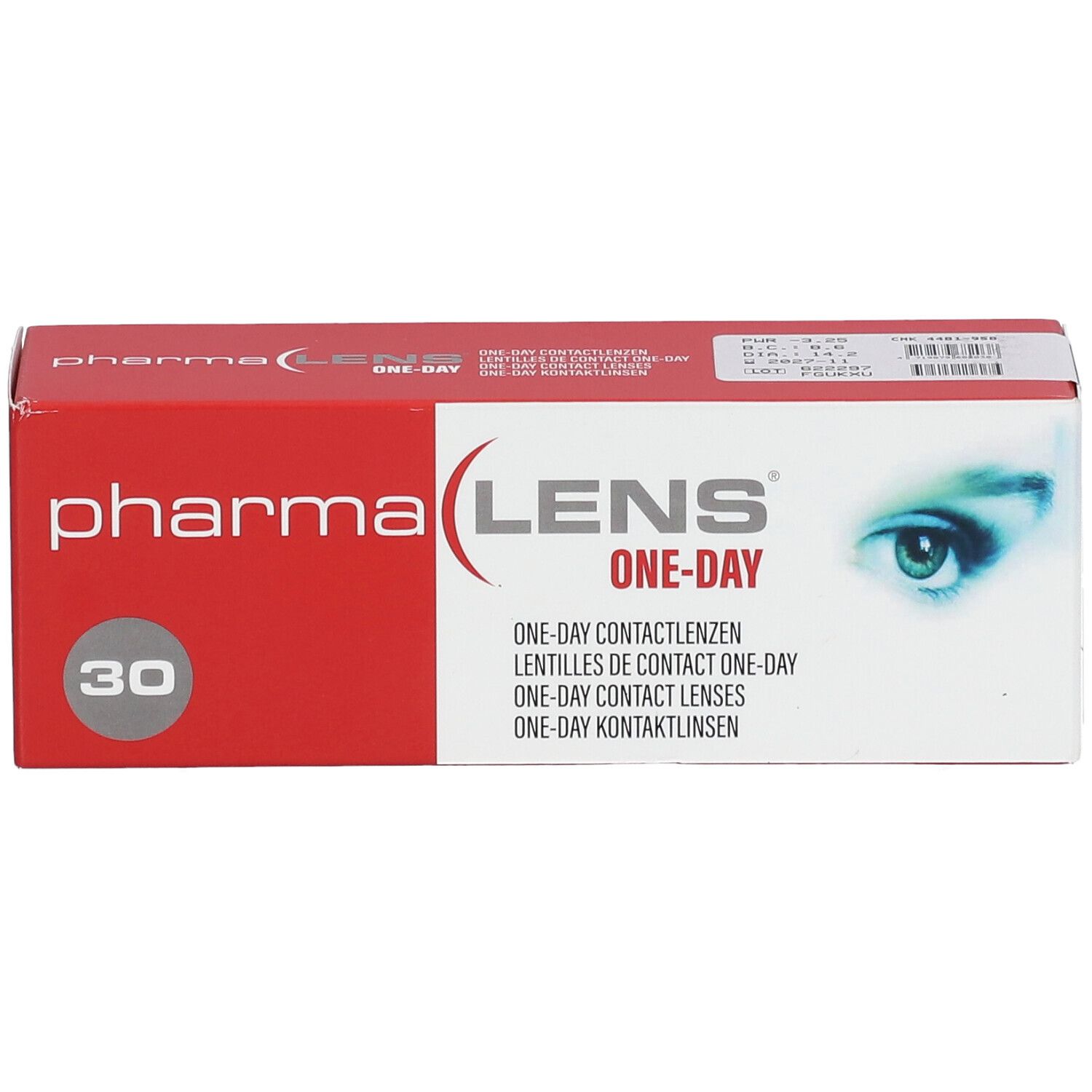 Pharmalens One-Day Lentilles -3,25 30 lentilles