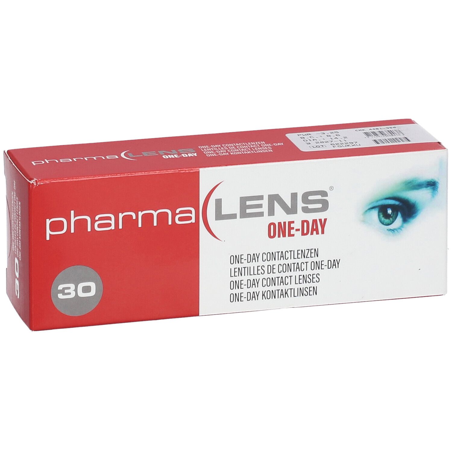 Pharmalens One-Day Lentilles -3,25 30 lentilles