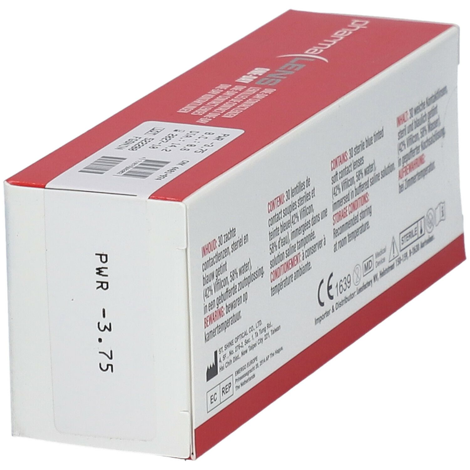 Pharmalens One-Day Lentilles -3,75 30 lentilles