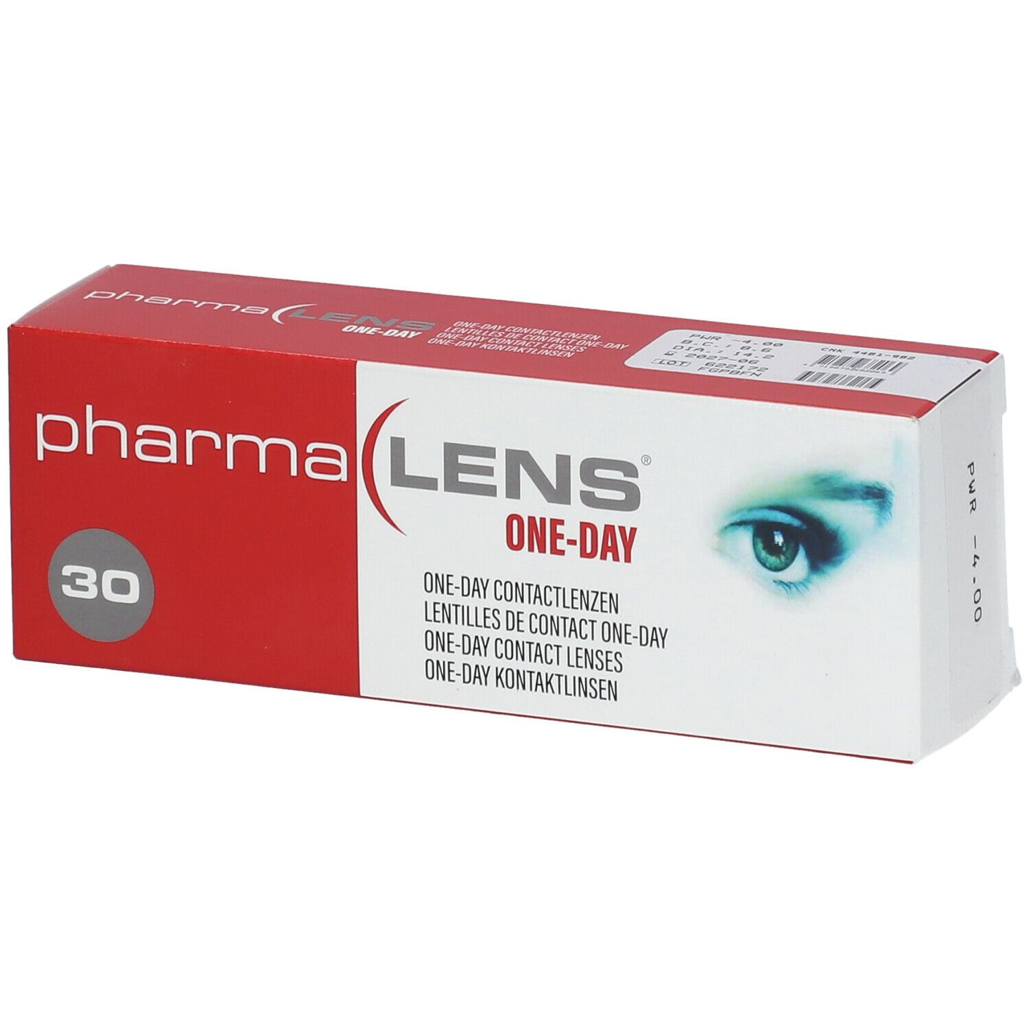 Pharmalens One-Day Lentilles -4,00 30 lentilles