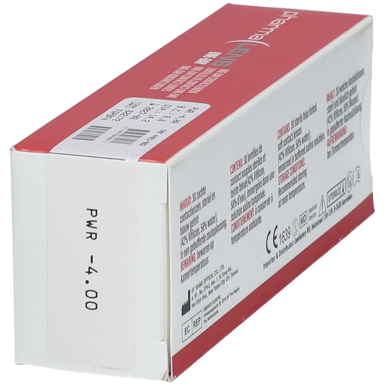 Pharmalens One-Day Lentilles -4,00 30 lentilles