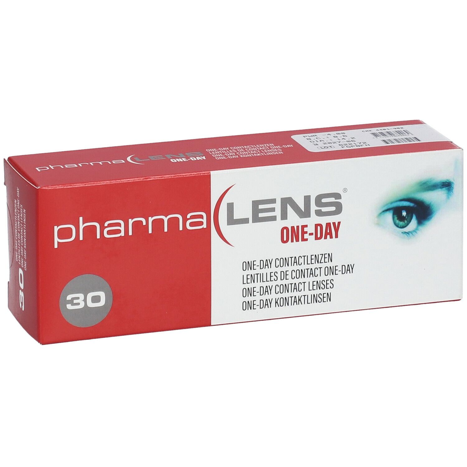 Pharmalens One-Day Lentilles -4,00 30 lentilles