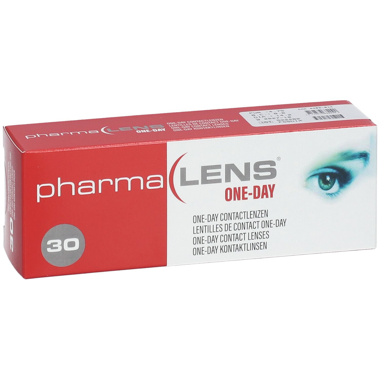 Pharmalens One-Day Lentilles -4,75 30 lentilles