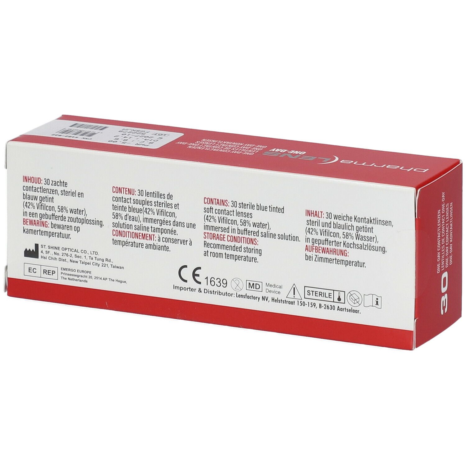 Pharmalens One-Day Lentilles -5,00 30 lentilles