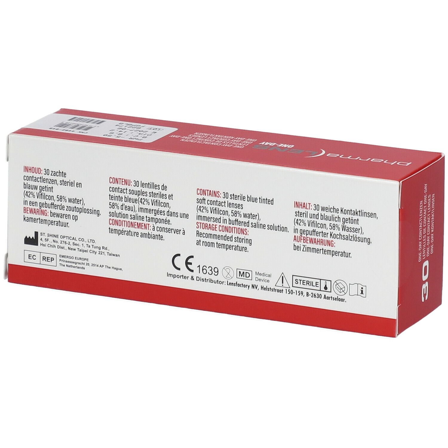 Pharmalens One-Day Lentilles -5,50 30 lentilles