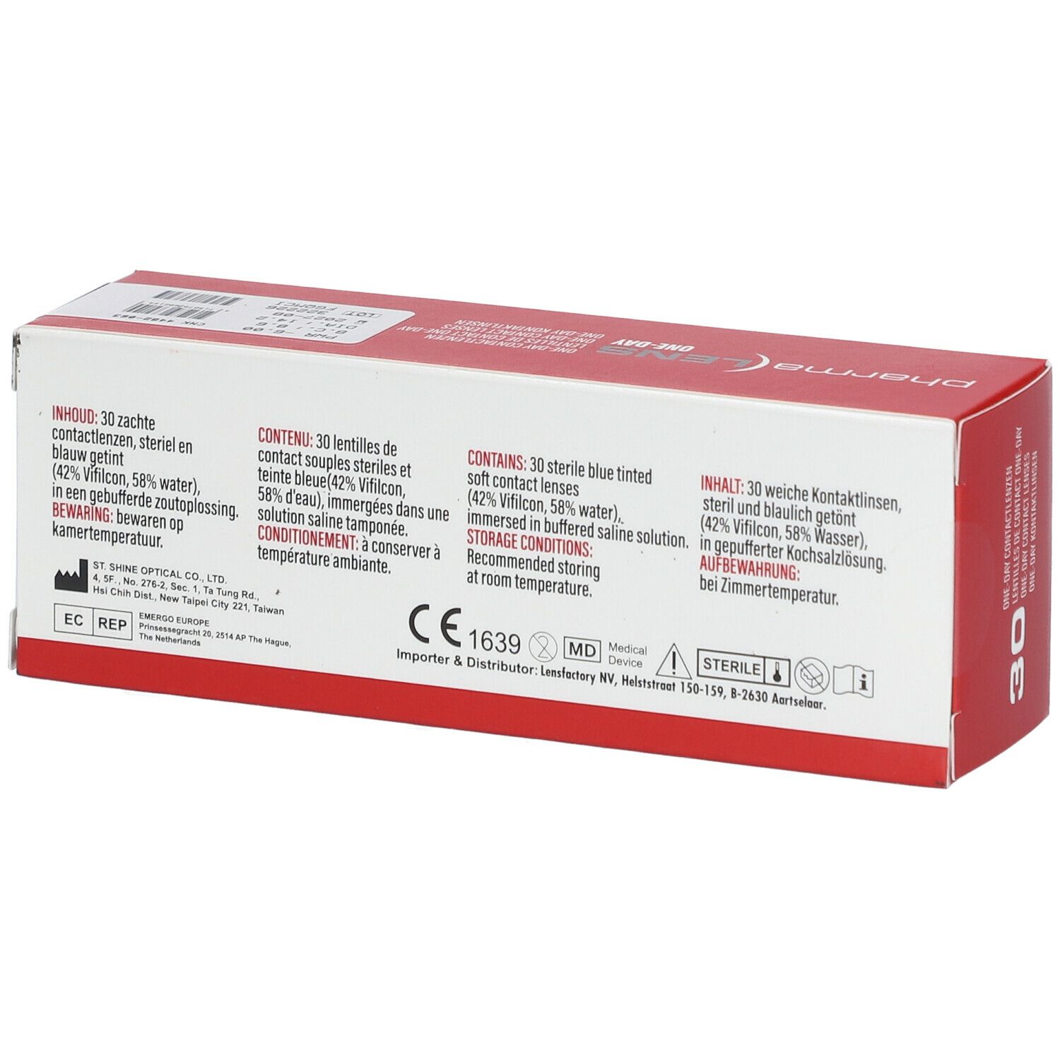 Pharmalens One-Day Lentilles -6,00 30 lentilles