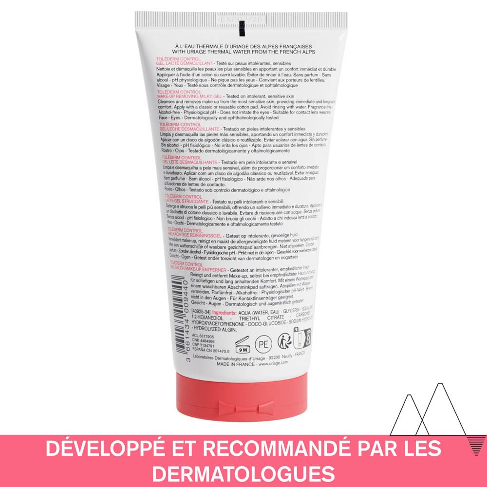 URIAGE TOLEDERM CONTROL – GEL LACTÉ DÉMAQUILLANT