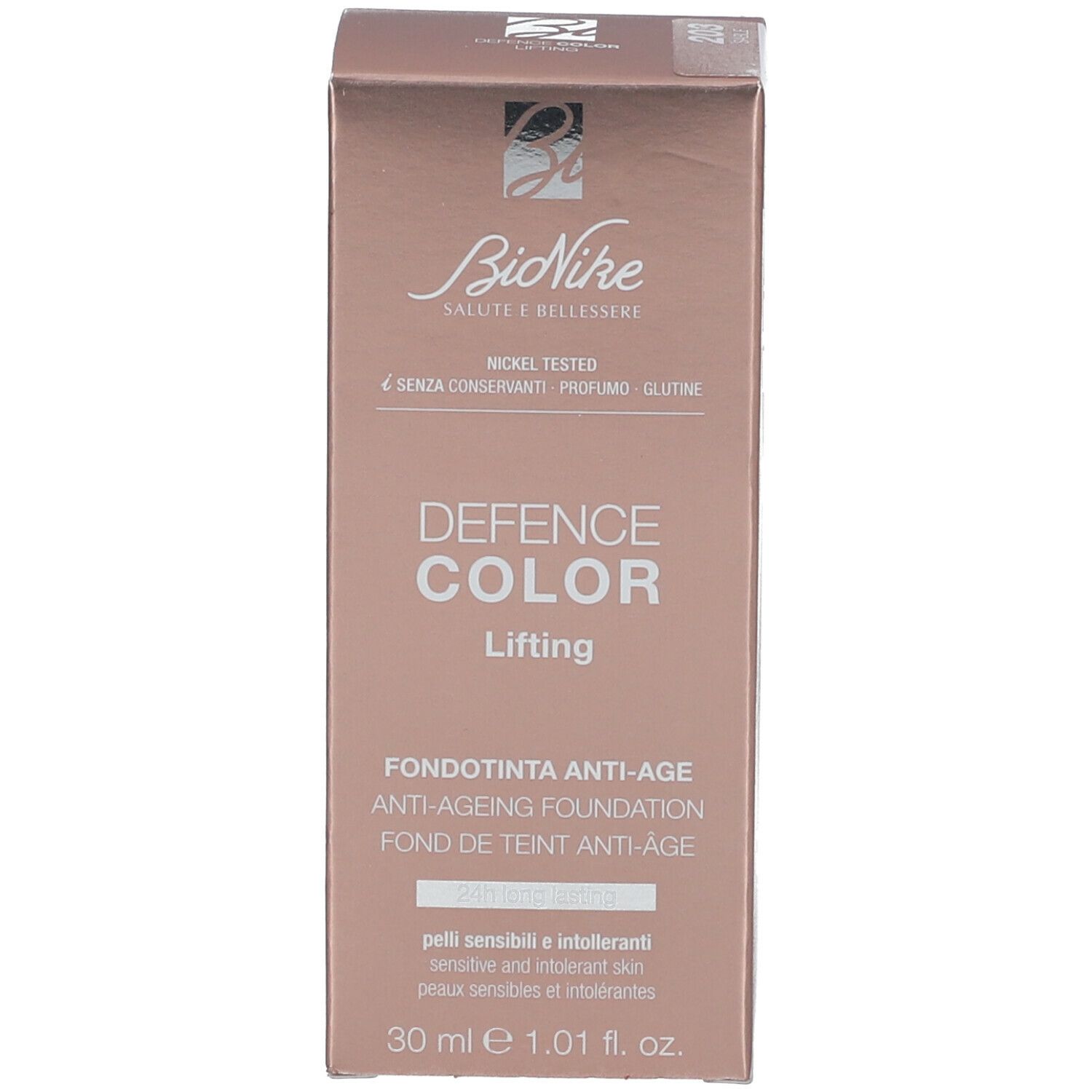 BioNike DEFENCE COLOR LIFTING Fond de teint anti-âge 203 Sable