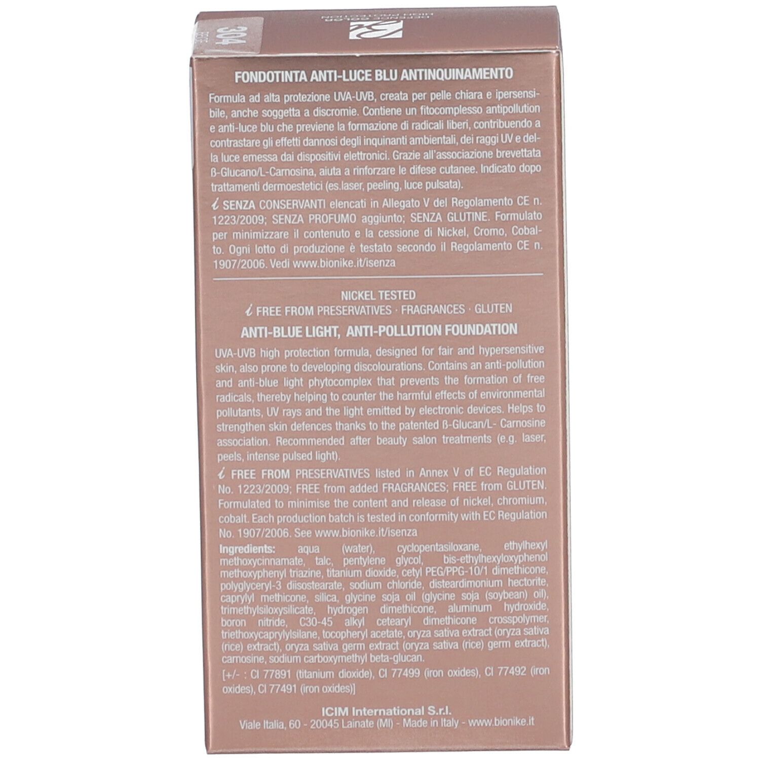 BioNike DEFENCE COLOR High Protection Fond de teint 304 Beige