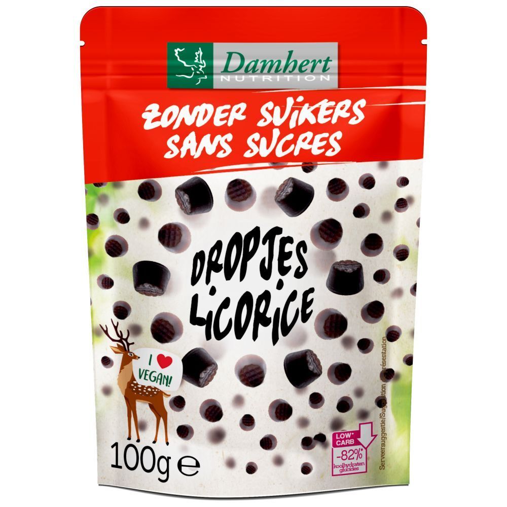 Damhert sans sucres licorice