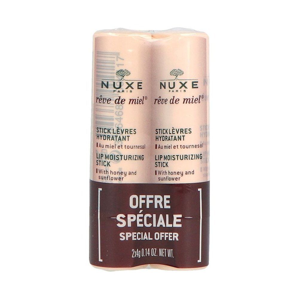 Nuxe Rêve de Miel : Deux sticks lèvres hydratants, 'Offre Spéciale'.