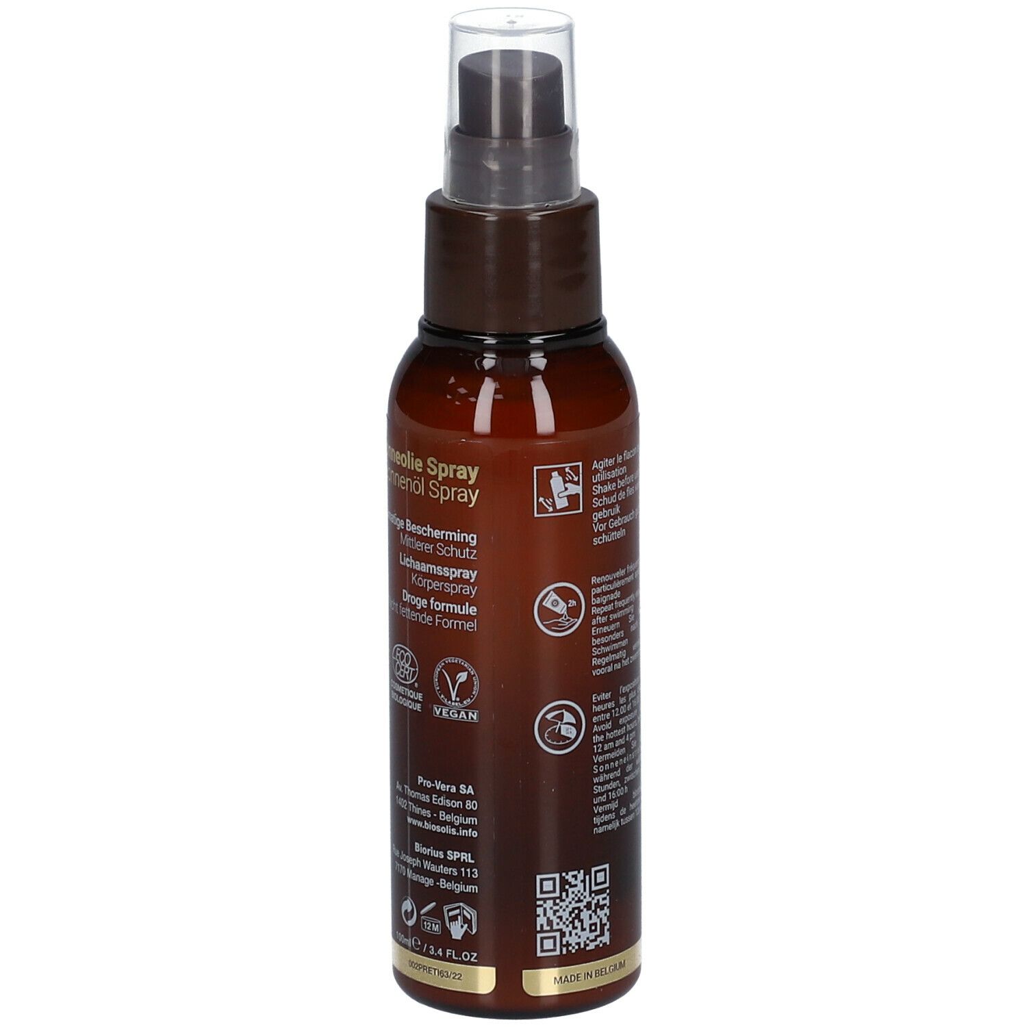 Biosolis® Huile Solaire Sublimante SPF20 Bio Spray