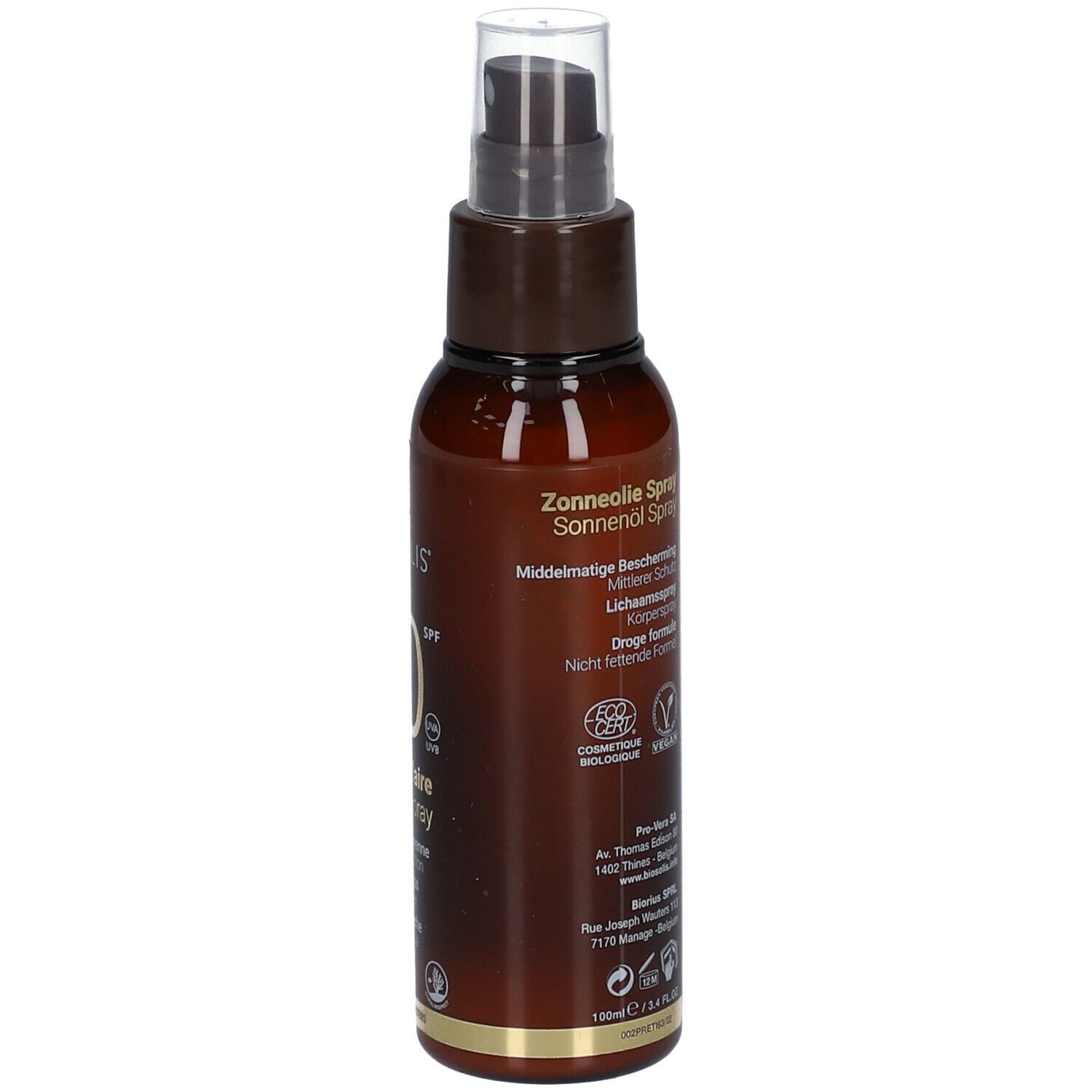 Biosolis® Huile Solaire Sublimante SPF20 Bio Spray