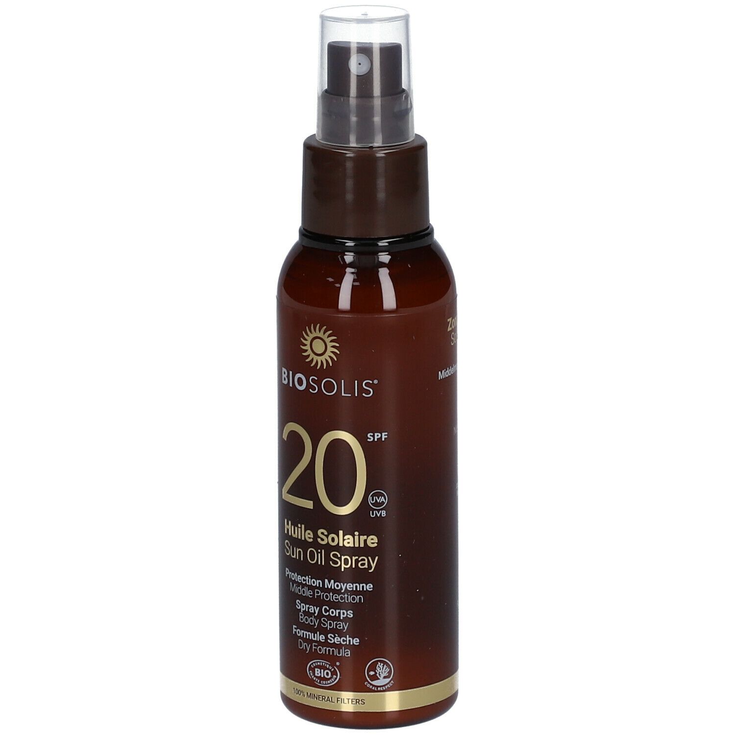 Biosolis® Huile Solaire Sublimante SPF20 Bio Spray