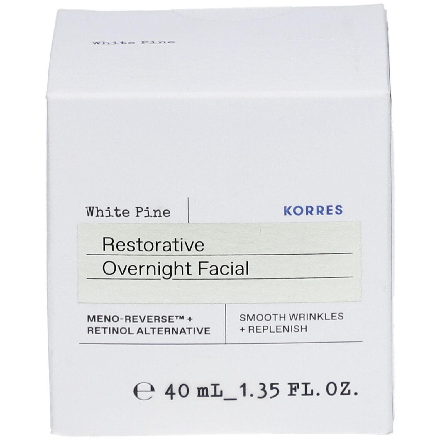 Korres Pin Blanc Crème Faciale de Nuit Régénérante
