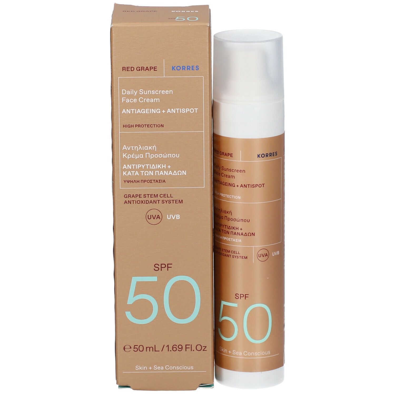 KORRES Crème Solaire Visage Teintée SPF50