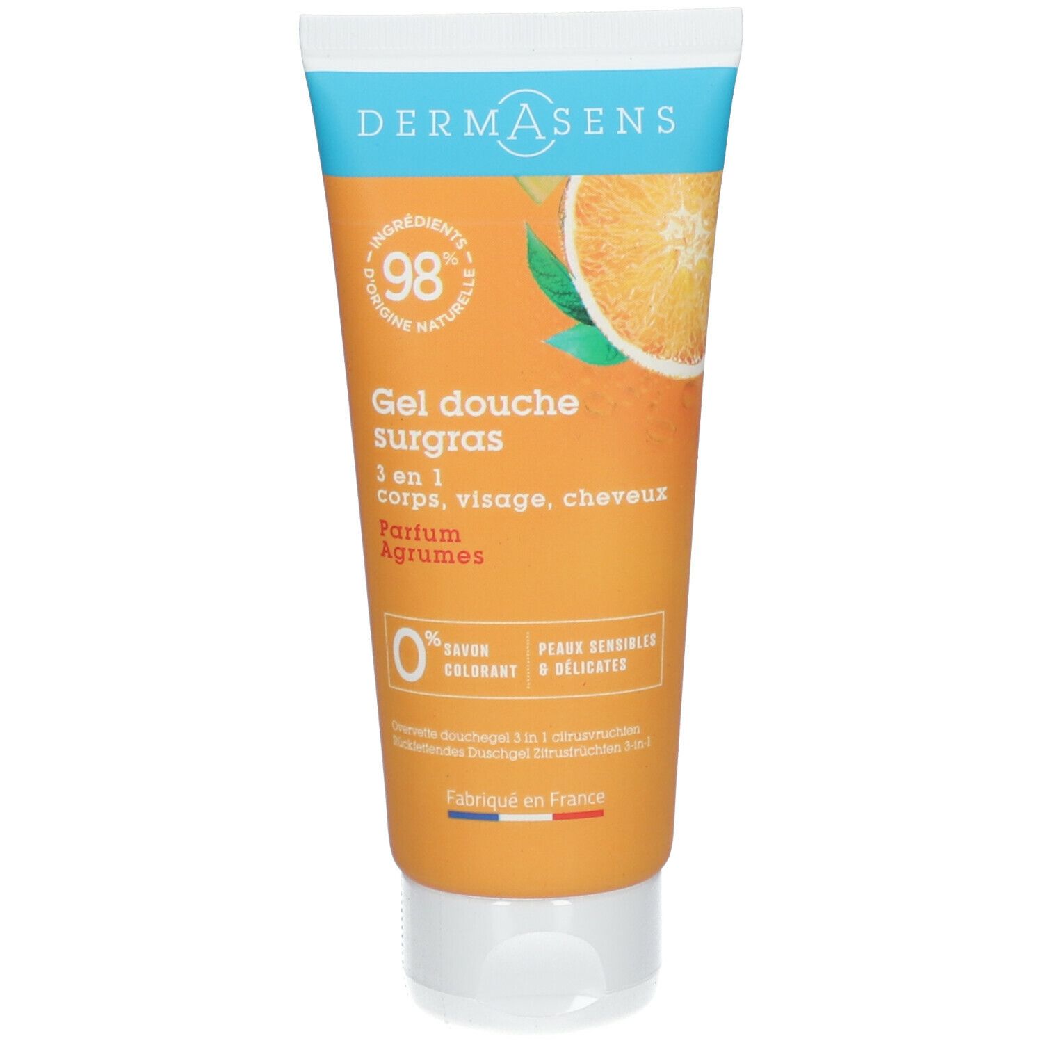 DERMASENS Gel douche surgras 3 en 1 Agrumes 200 ml
