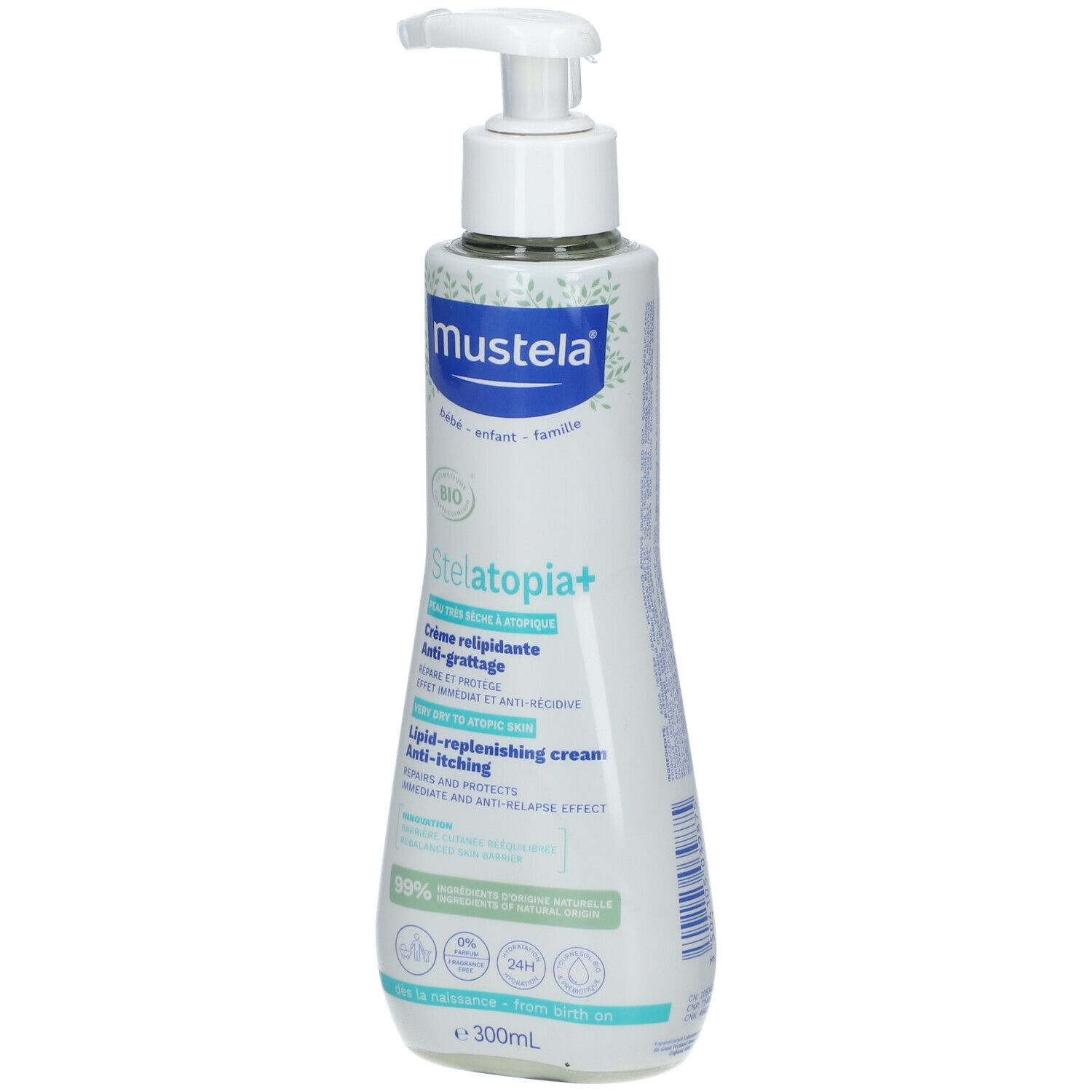 Mustela Stelatopia Crème Relipidante Anti Grattage Peau Très Sèche à Atopique Bio ml ml