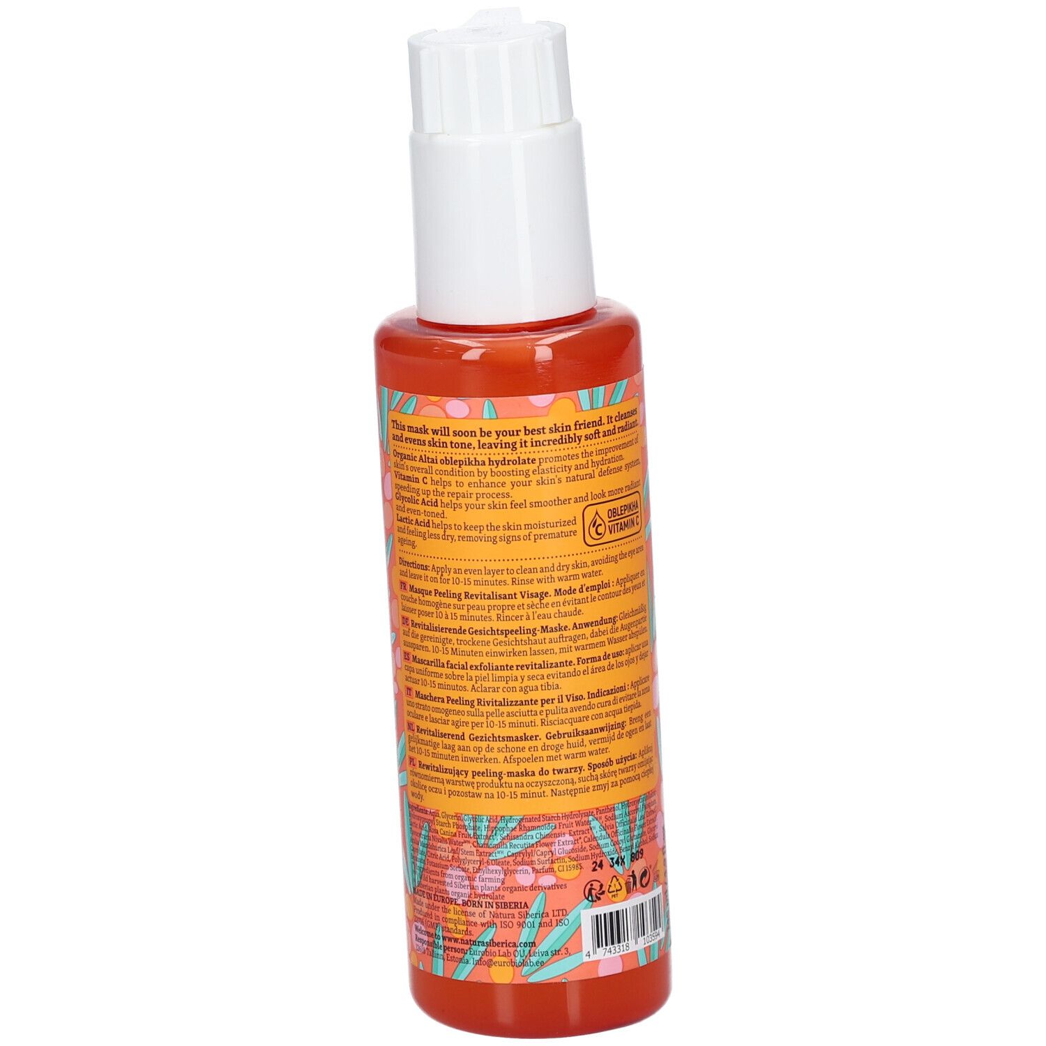 Oblepikha C-Berrica Vitamin C Masque Peeling Revitalisant Visage