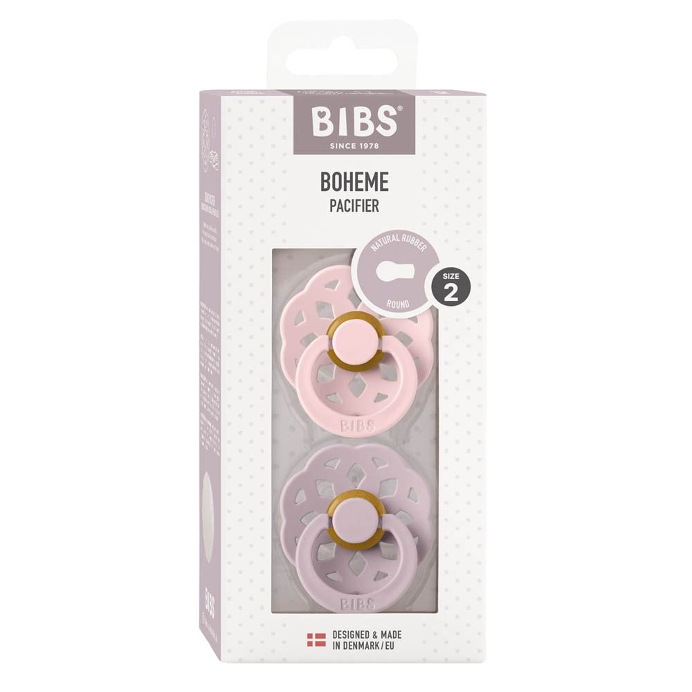 BIBS® BIBS BOHEME Tétines Fleur - Lilas 6 - 18 mois Taille 2