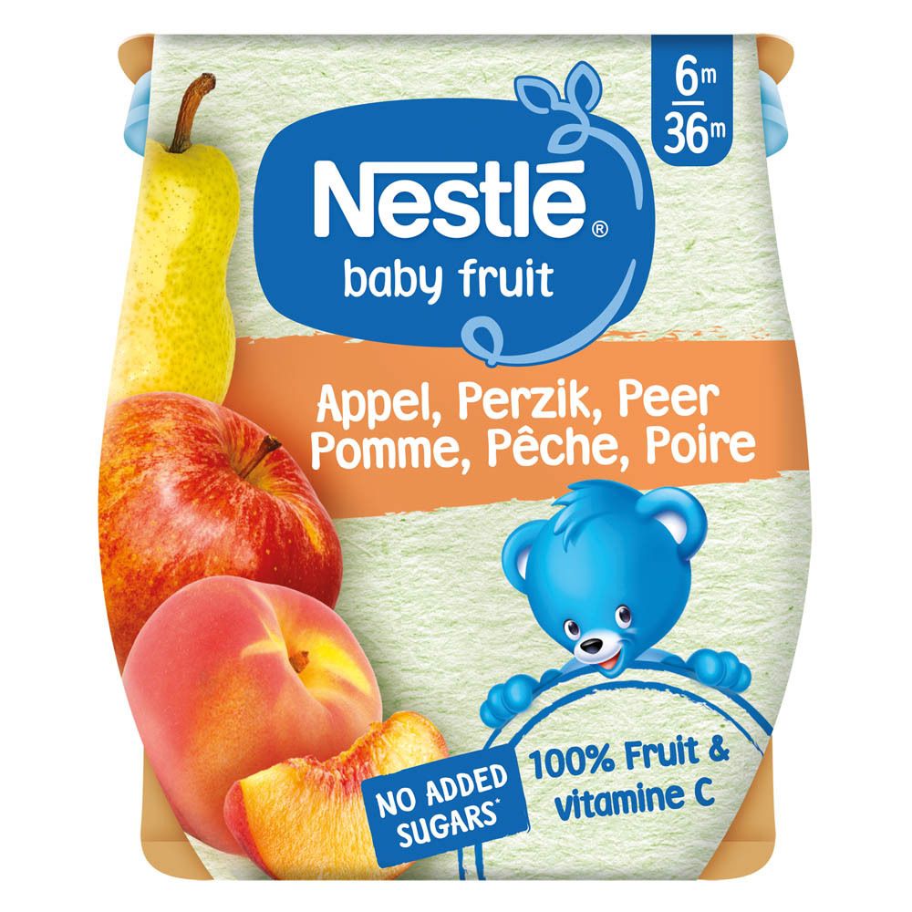 NESTLE Baby Fruit® Compotes Pomme-Poire-Pêche