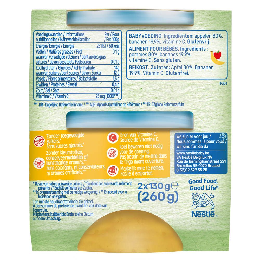 NESTLE Baby Fruit® Compotes Pomme-Banane