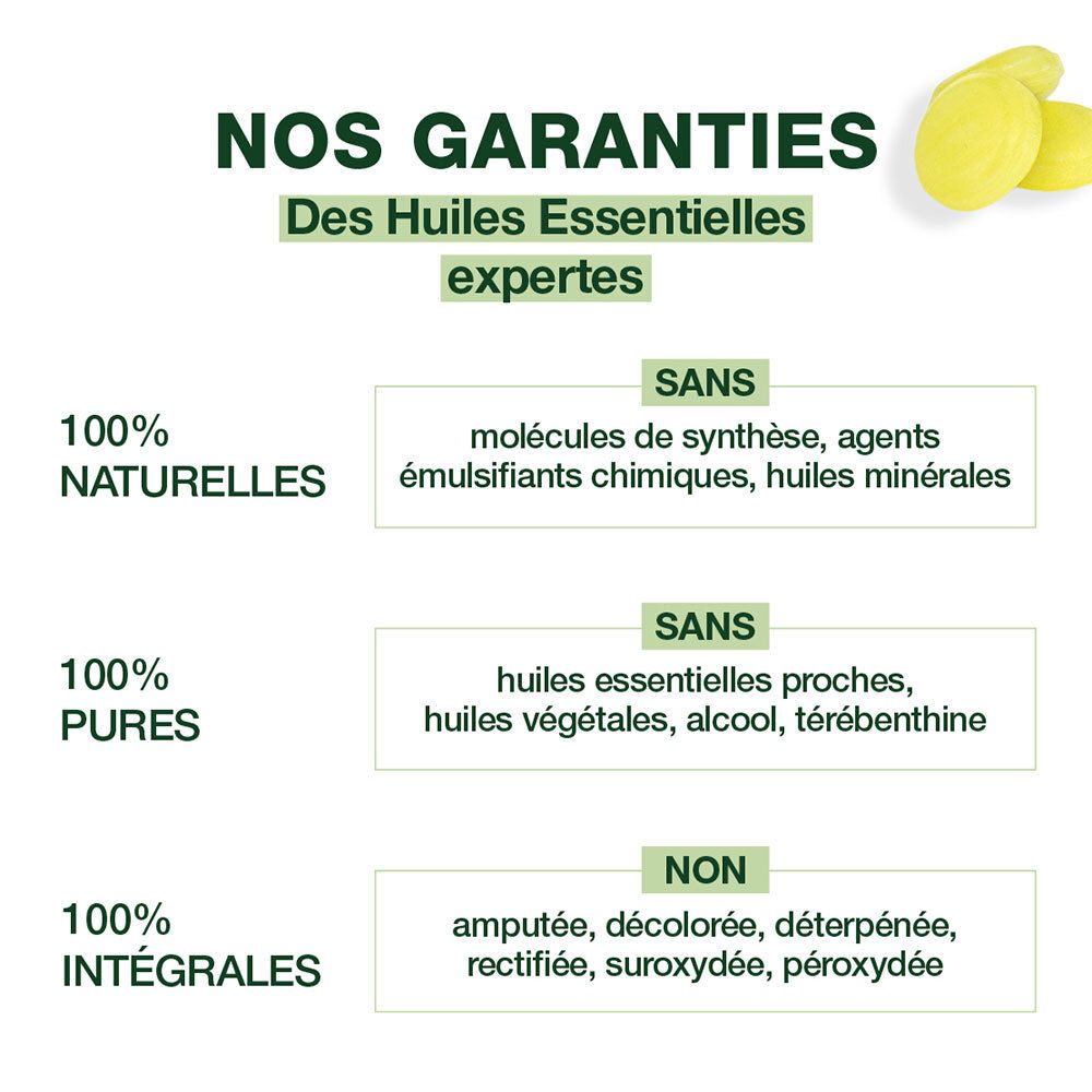 Panneau publicitaire. Garanties : 100% naturelles, pures et intégrales. Sans molécules synthétiques.