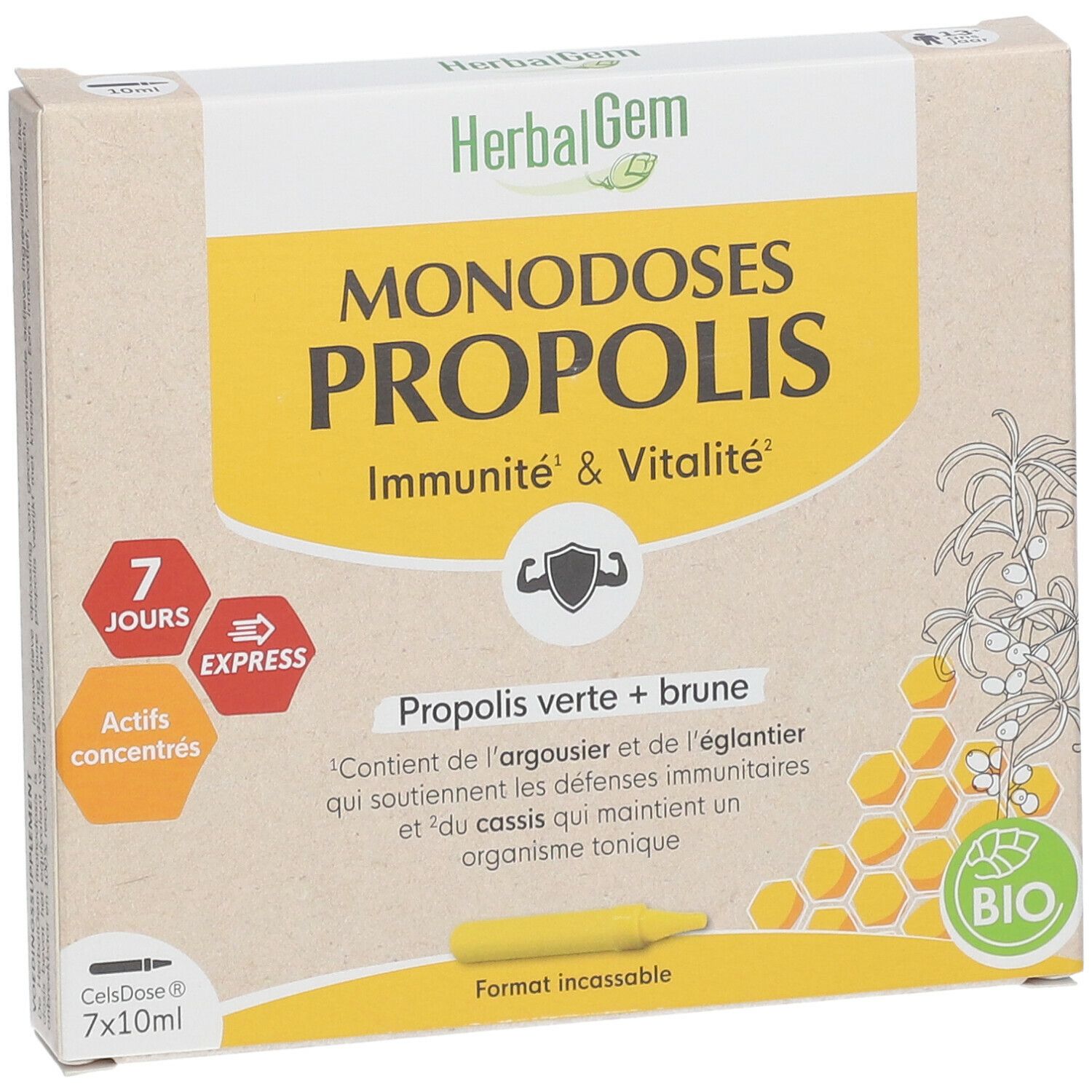 HerbalGem PROPOLIS MONODOSES 7 x 10 ml