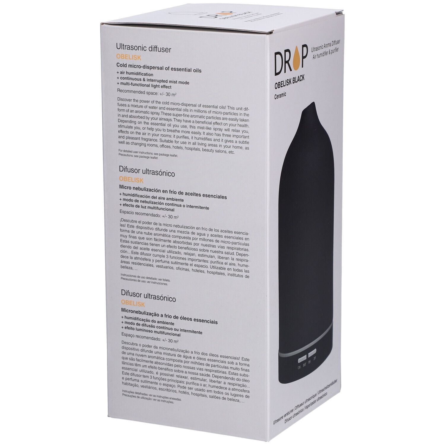 DROP Diffuseur ultrasonique Obelisk Noir