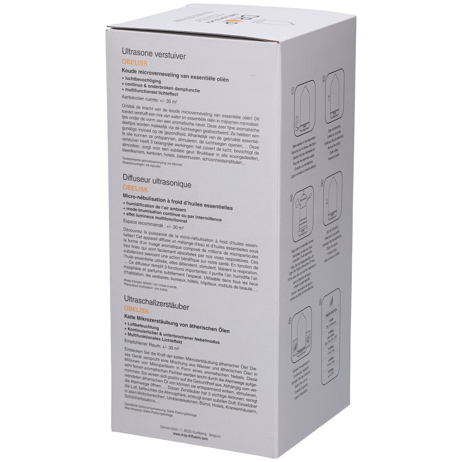 DROP Diffuseur ultrasonique Obelisk Noir
