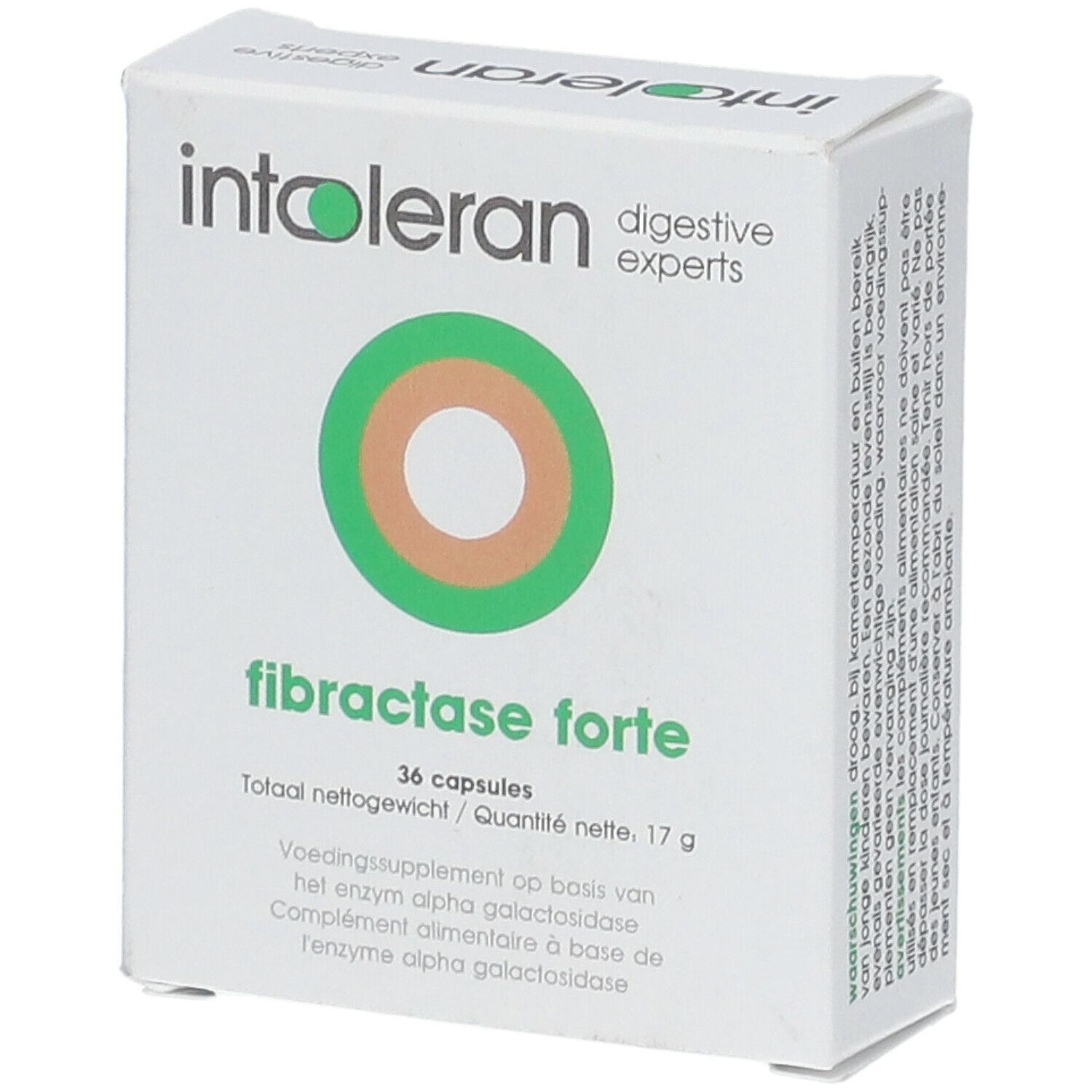 intoleran fibractase forte - 36 capsules