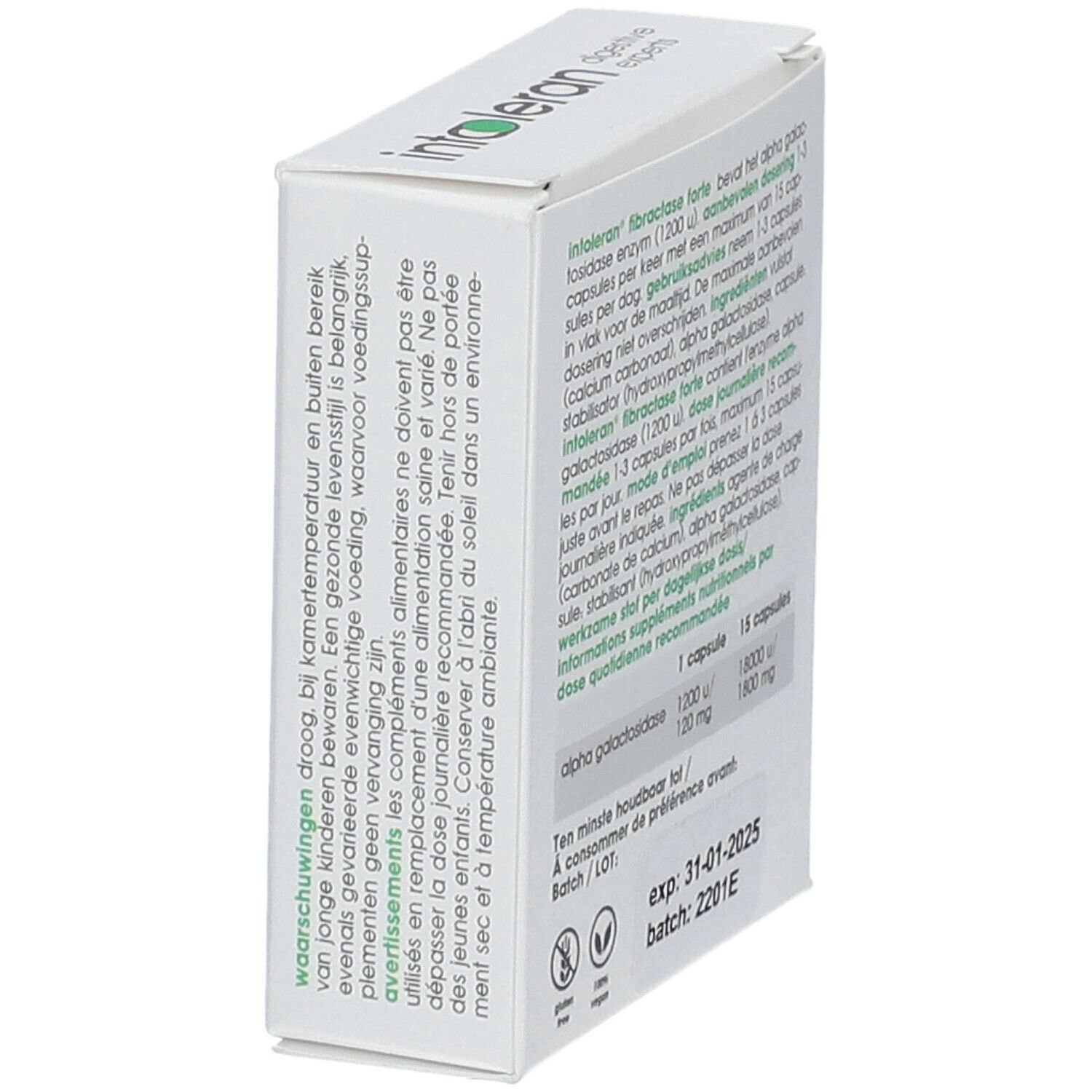 intoleran fibractase forte - 36 capsules