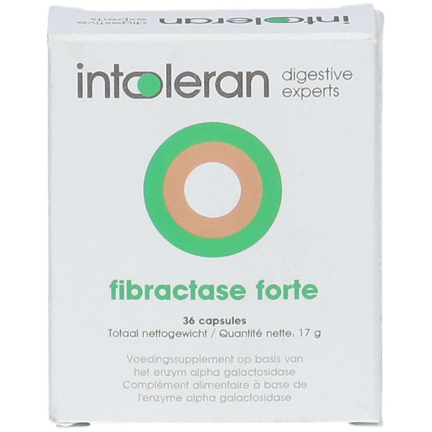 intoleran fibractase forte - 36 capsules
