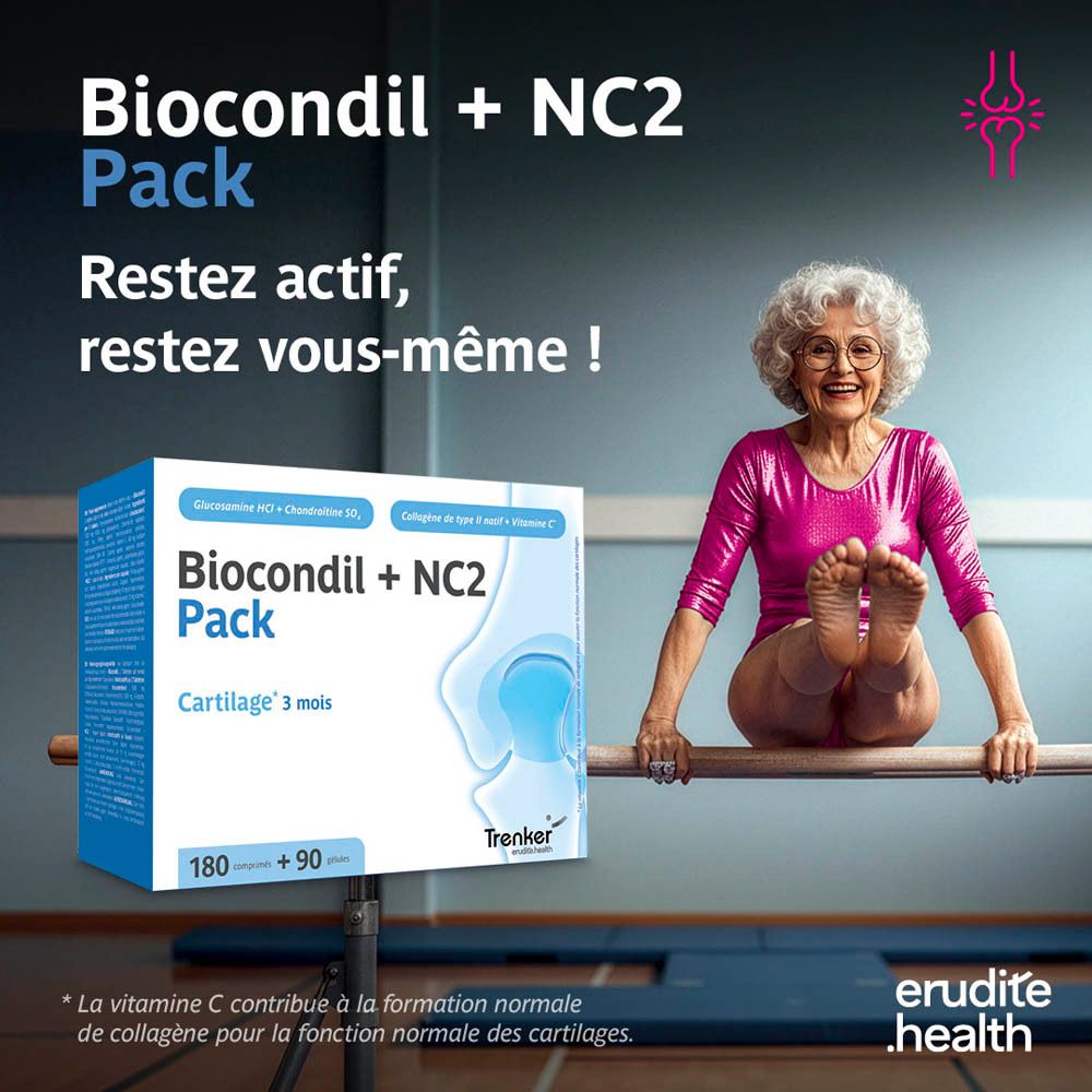 Biocondil + NC2 Pack : Solution complète pour les articulations, double puissance, efficacité prouvée.