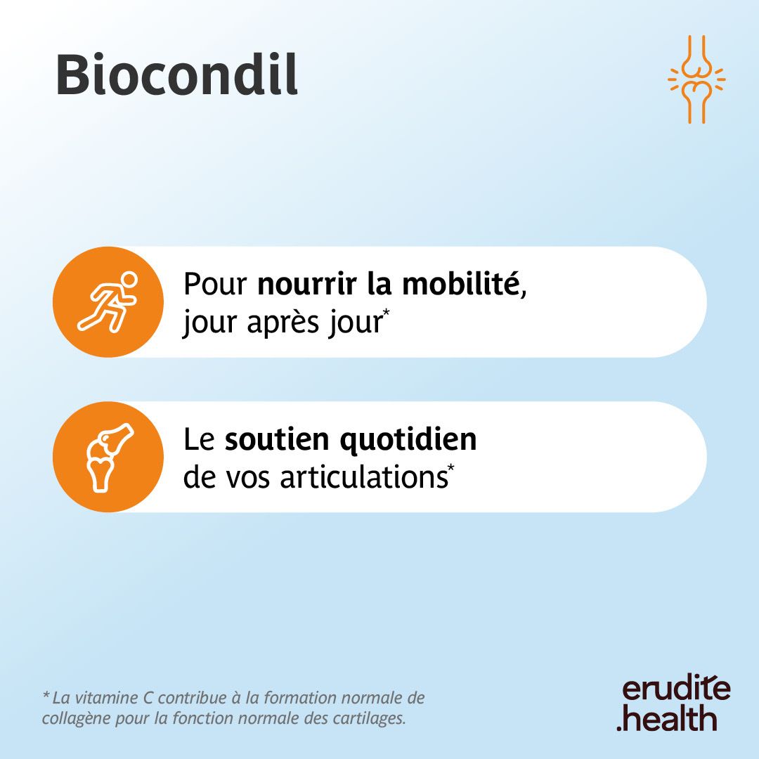 Biocondil: Restez actif, restez vous-même! Boîte de 60 comprimés avec homme courant.