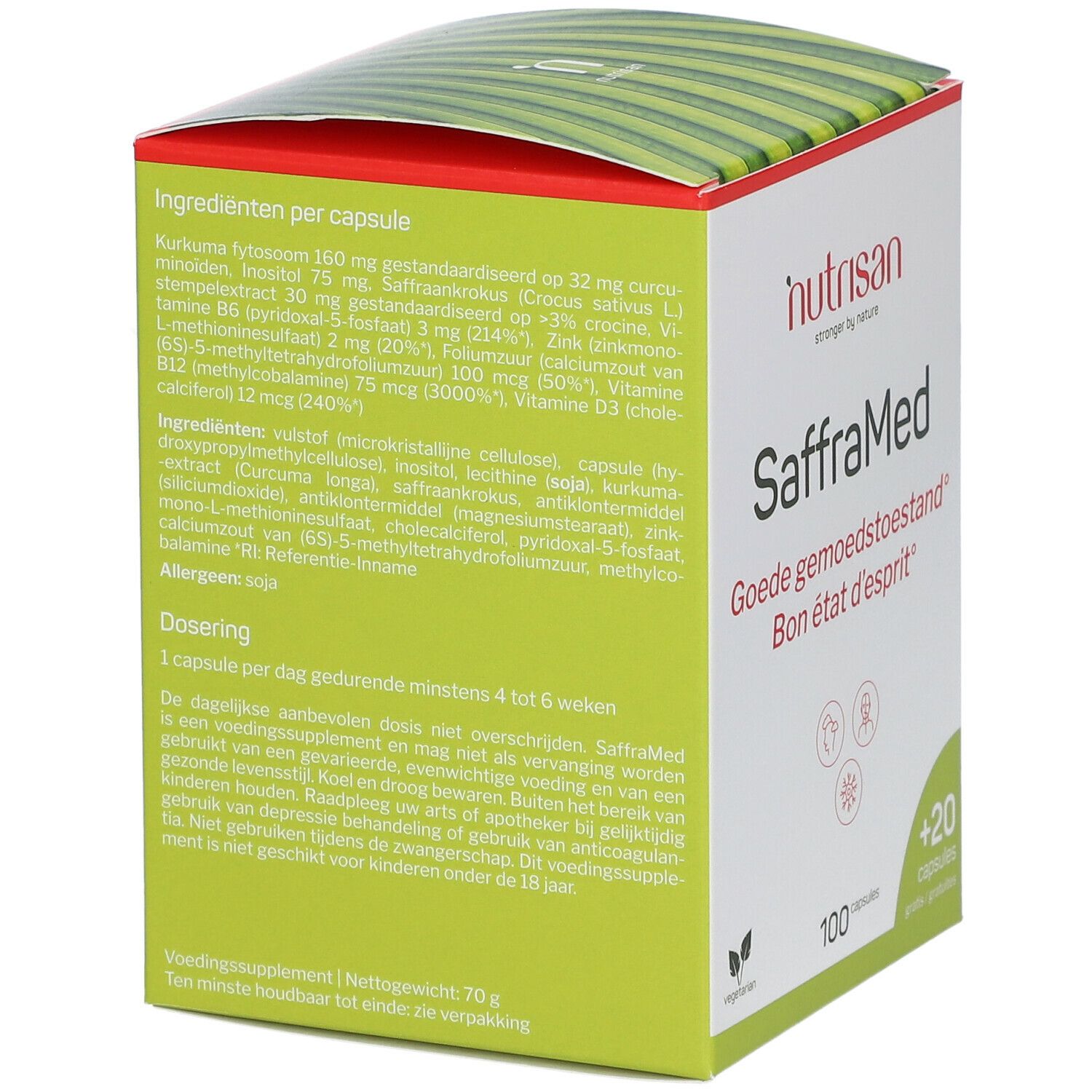 Nutrisan SaffraMed 100 + 20 Capsules GRATUITES
