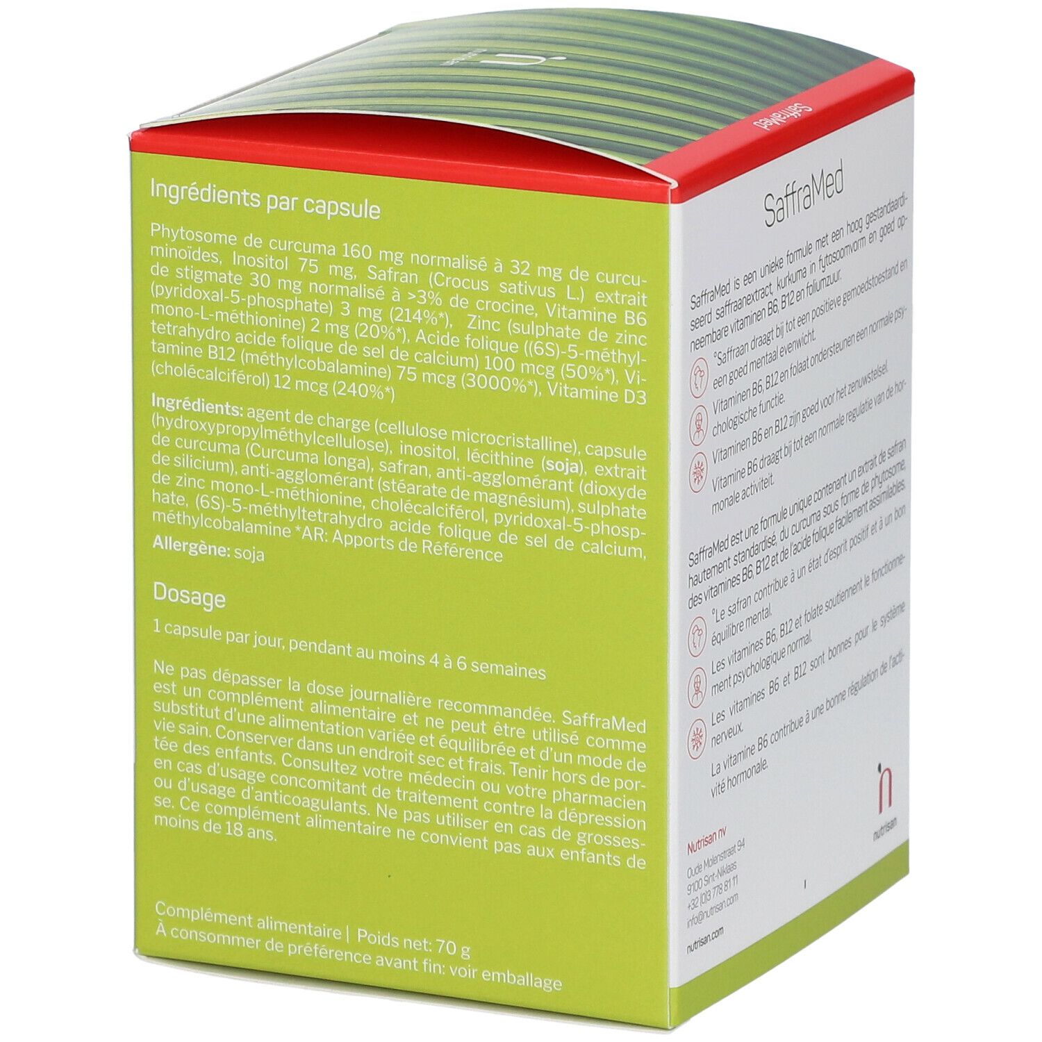 Nutrisan SaffraMed 100 + 20 Capsules GRATUITES