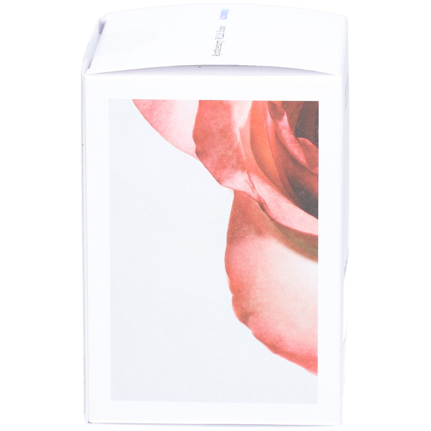 Emballage KORRES Apothecary Wild Rose Serum. Détail de la rose sur le côté.
