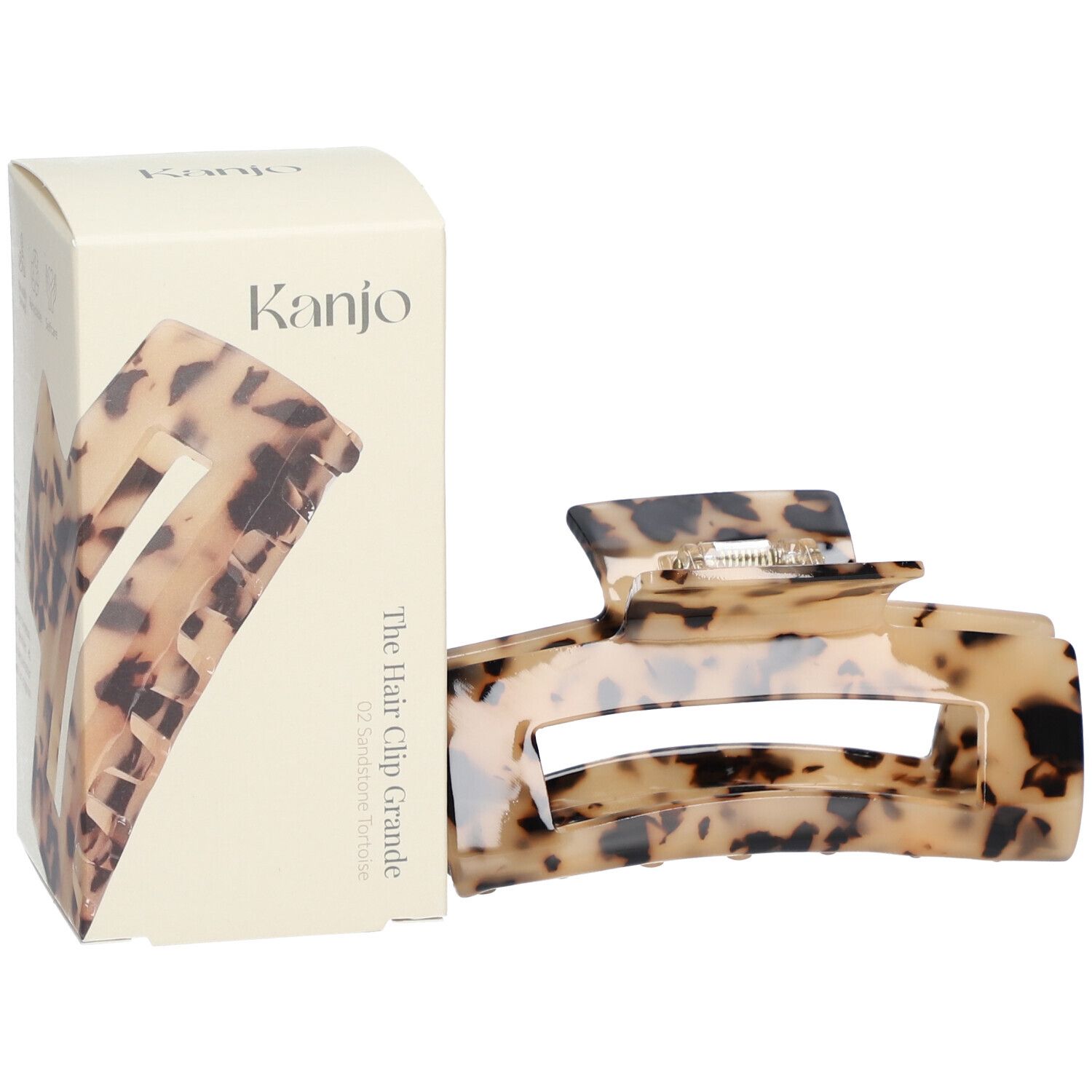 KANJO Pince à cheveux Grande 02 Sandstone tortoise