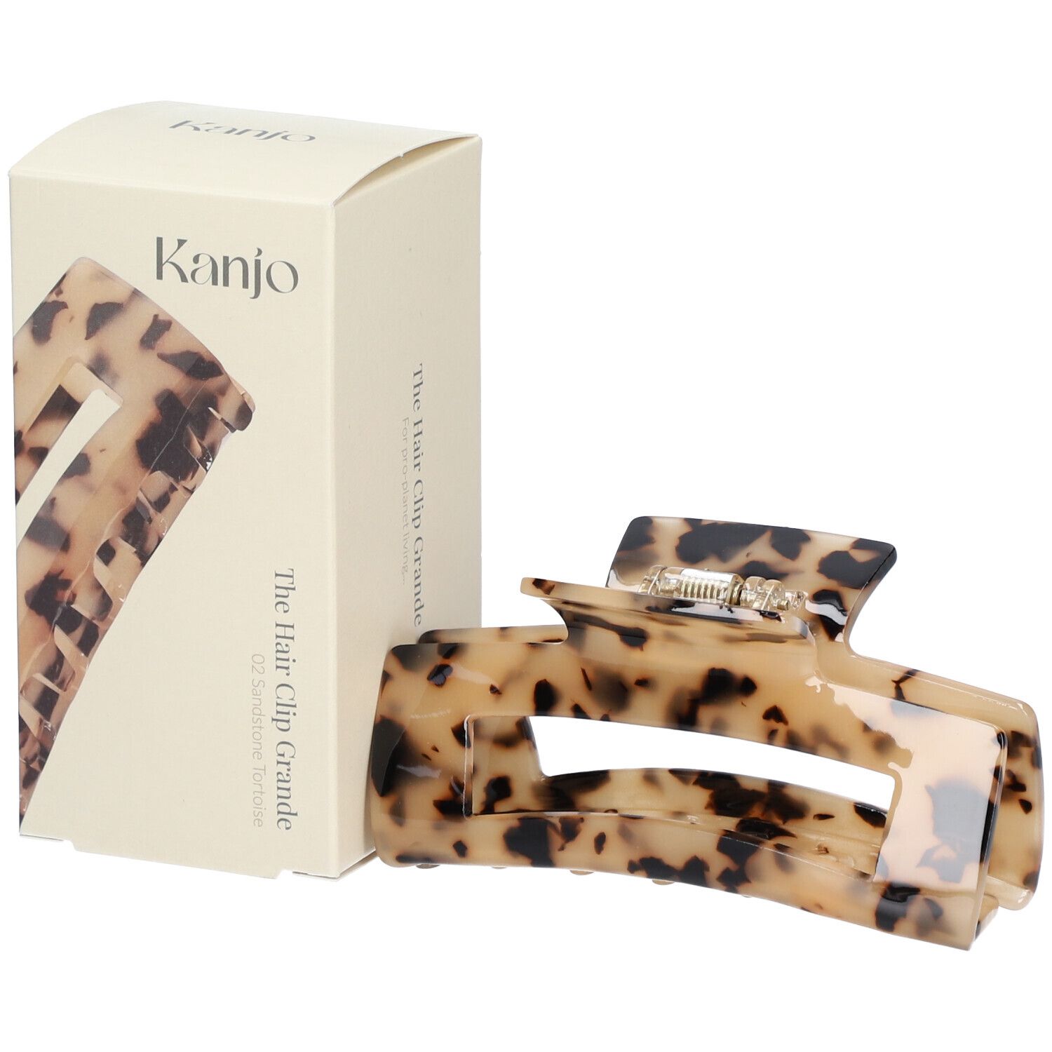 KANJO Pince à cheveux Grande 02 Sandstone tortoise