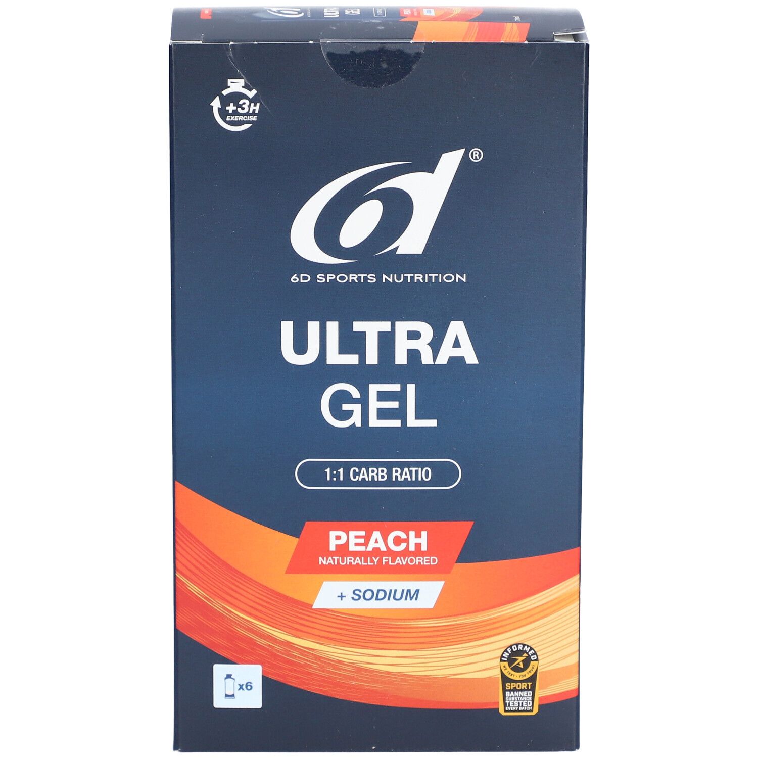 6D SPORTS NUTRITION Ultra Gel Pêche