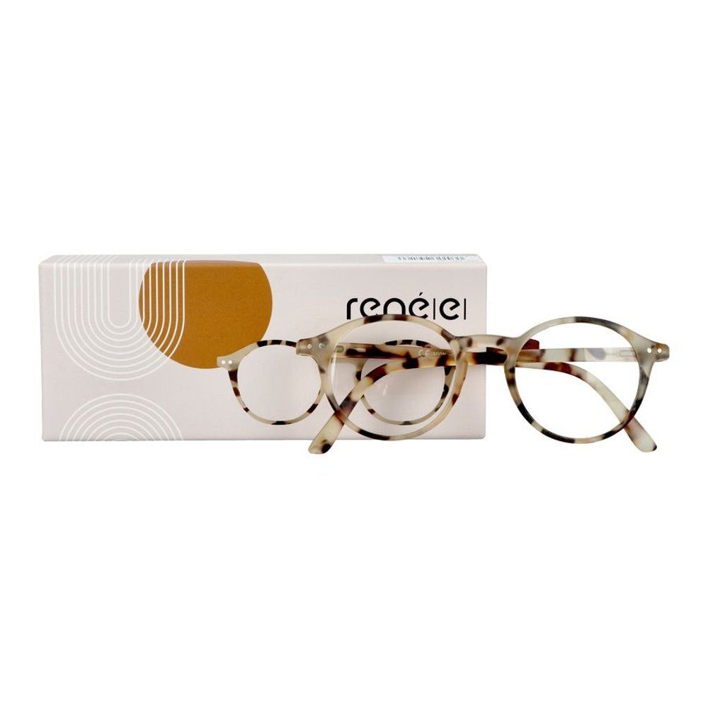 Lunettes de lecture multicolores à monture ronde avec emballage assorti.